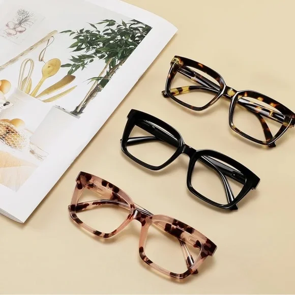 NEW x3.0 Square Blue Light Blocking Reading Glasses - Picture 3 of 7